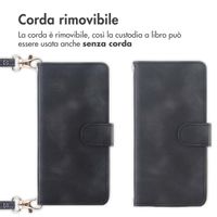 imoshion Cover a libro con Cordino Apple iPhone 15 - Nero