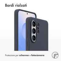 Accezz Cover in silicone liquido con MagSafe Samsung Galaxy S26 Ultra - Blu scuro