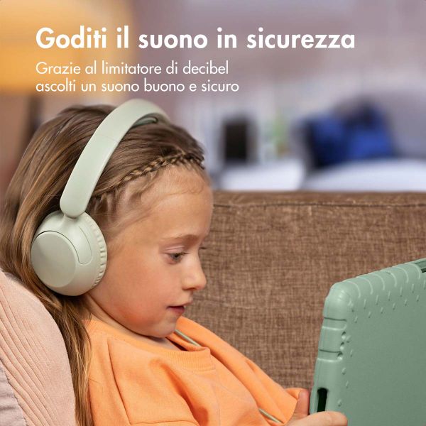 imoshion Cuffie per bambini con filo - cavo AUX - limitatore di decibel - Mint Green