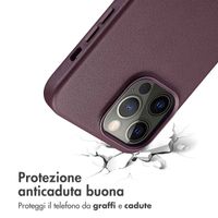 Accezz Cover in Pelle con MagSafe Apple iPhone 15 Pro Max - Heath Purple