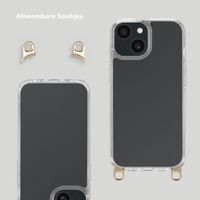 Selencia Cover trasparente con ganci rimovibili + cinturino da polso con pietre naturali Apple iPhone 13 - Pearl White