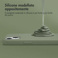 Accezz Cover in silicone liquido con MagSafe Apple iPhone 16 Plus - Cooper Green