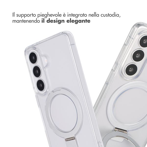 Accezz Cover con anello e supporto con MagSafe Samsung Galaxy S26 - Trasparente