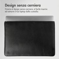 Accezz Cover in pelle per Apple MacBook 13 pollici - Laptopsleeve - Nera