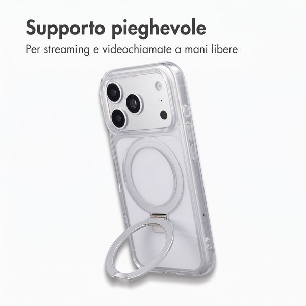 Accezz Cover con anello e supporto con MagSafe Apple iPhone 18 Pro / 17 Pro - Trasparente