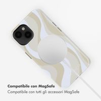 Selencia Cover posteriore Vivid con MagSafe Apple iPhone 14 - Desert Waves Beige