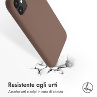 Accezz Cover in silicone liquido con MagSafe Apple iPhone 11 - Marrone chiaro