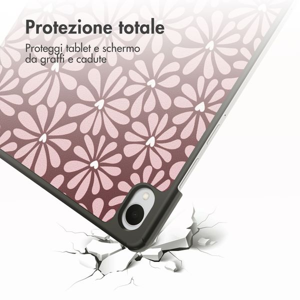 imoshion Cover Trifold Design Samsung Galaxy Tab S11 - Bloom Love Blush