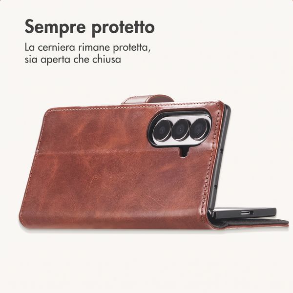 imoshion Cover a libro di Lusso Samsung Galaxy Z Fold 8 Ultra - Marrone scuro