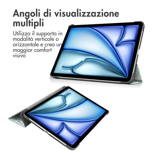 imoshion Cover Trifold Design Apple iPad Air 11 pollici (2026) M4 / (2025) M3 / (2024) M2 / Air 5 (2022) / Air 4 (2020) - Botanica