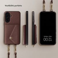 Selencia Cover per telefono Sera con cordino e portacarte a busta Samsung Galaxy A36 - Chocolate Brown