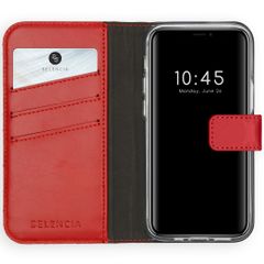 Selencia Cover a libro in vera pelle Apple iPhone 12 Mini - Rosso