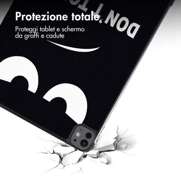imoshion Cover Trifold Design Apple iPad Pro 13 (2025) M5 / (2024) M4 - Don't touch