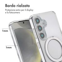 Accezz Cover con anello e supporto con MagSafe Samsung Galaxy S25 - Trasparente