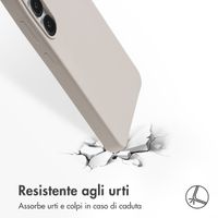 Accezz Cover in silicone liquido con MagSafe Samsung Galaxy S25 FE - Stone