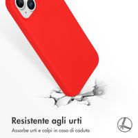 Accezz Cover in silicone liquido con MagSafe Apple iPhone 15 Plus - Rosso