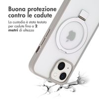 Accezz Cover con anello e supporto con MagSafe Apple iPhone 15 - Grigio