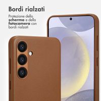 Accezz Cover in Pelle con MagSafe Samsung Galaxy S24 Plus - Sienna Brown
