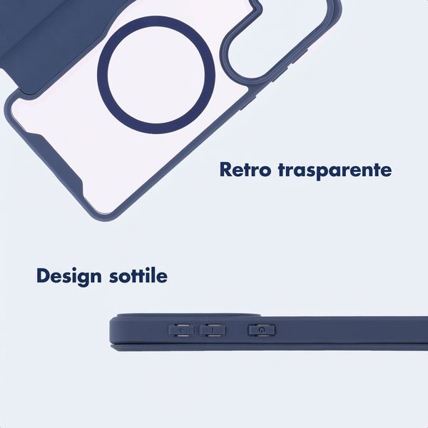 imoshion Bookcase trasparente con MagSafe Samsung Galaxy S25 / S24 - Blu