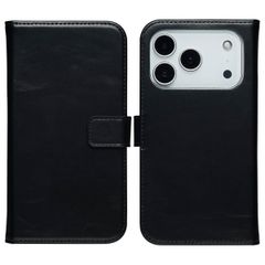 Selencia Cover a libro in vera pelle Apple iPhone 17 Pro - Nero