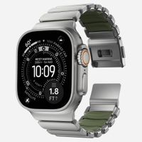 Nomad Cinturino Stratos Apple Watch | 44/45/46/49 mm - Forest Green / Natural Titanium