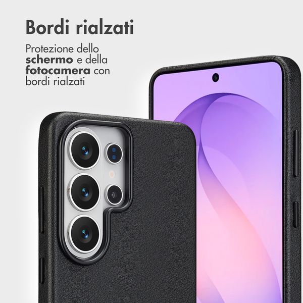 Accezz Cover in pelle 2 in 1 con MagSafe Samsung Galaxy S26 Ultra - Onyx Black