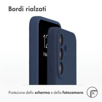 Accezz Cover in silicone liquido con MagSafe Samsung Galaxy S26 FE - Blu scuro