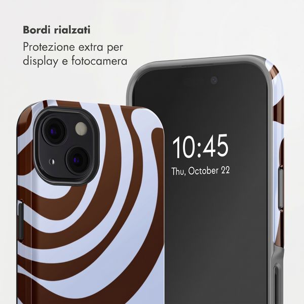 Selencia Cover posteriore Vivid con MagSafe Apple iPhone 13 - Dream Swirl Chocolate