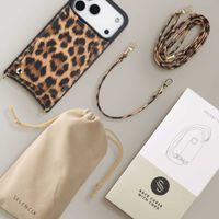 Selencia Cover per telefono Nova con cordino e portacarte Apple iPhone 17 Pro Max - Leopard