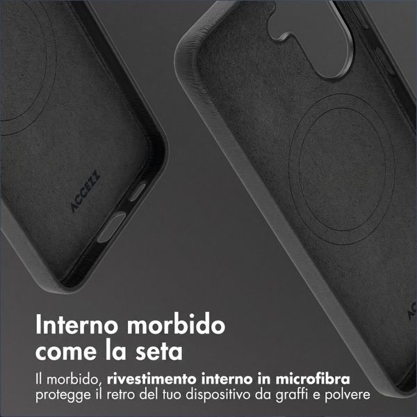 Accezz Cover in Pelle con MagSafe Samsung Galaxy A57 (5G) - Onyx Black