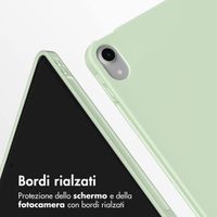 Accezz Cover a libro in silicone Smart Apple iPad Air 11 pollici (2026) M4 / (2025) M3 / (2024) M2 / Air 5 (2022) / Air 4 (2020) - Verde chiaro