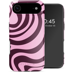 Selencia Cover posteriore Vivid con MagSafe Apple iPhone Air - Wavy Swirl Pink Plum
