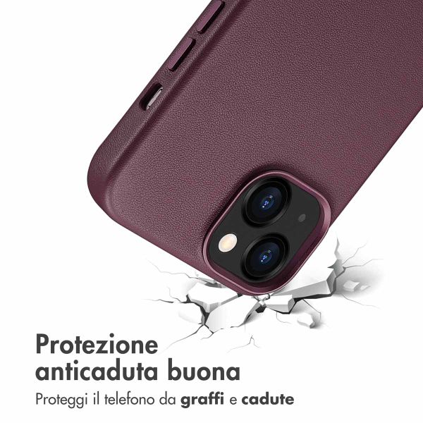 Accezz Cover in Pelle con MagSafe Apple iPhone 13 - Heath Purple