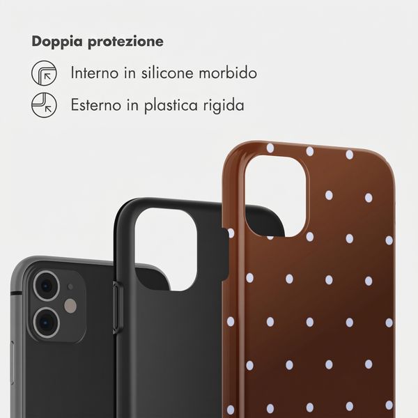 Selencia Cover Posteriore Vivid Apple iPhone 11 - Happy Dots Chocolate