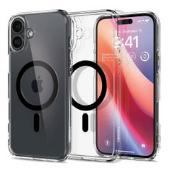 Spigen Cover Posteriore Ultra Ibrida con MagSafe Apple iPhone 16 - Black