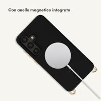 Selencia Cover posteriore Rivièra con MagSafe con ganci rimovibili Samsung Galaxy A55 (5G) / A35 - Velvet Black