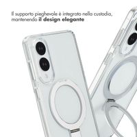 Accezz Cover con anello e supporto con MagSafe Samsung Galaxy S25 Edge - Trasparente