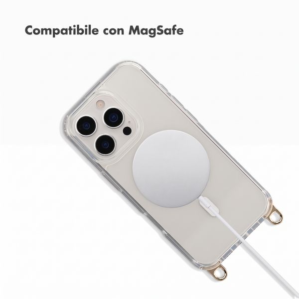Selencia Cover posteriore Rivièra MagSafe con gancini rimovibili Apple iPhone 16 Pro - Trasparente