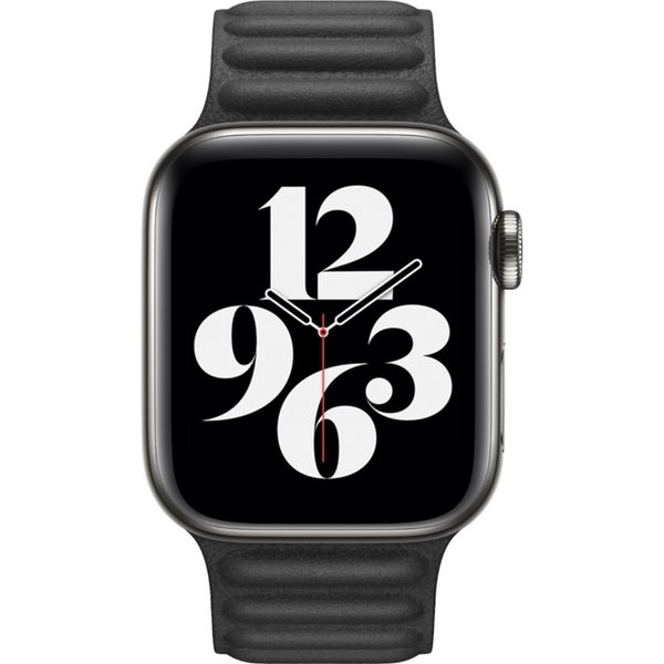 Apple Cinturino Leather Link Apple Watch | 38/40/41/42 mm - Taglia S/M - Nero