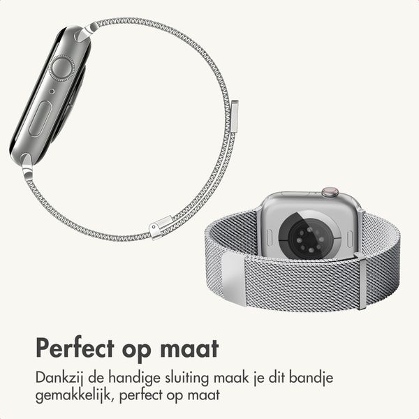 imoshion Milanees magnetisch bandje Apple Watch | 44/45/46/49 mm - Zilver