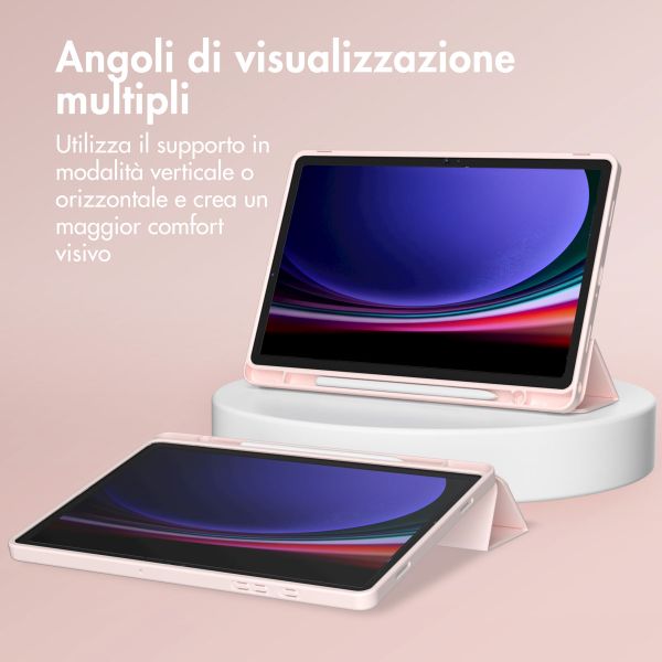 Accezz Cover a libro in silicone Smart Samsung Galaxy Tab A9 8.7 pollici - Rosa