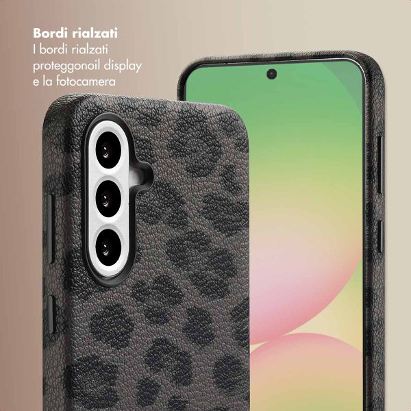 Selencia Cover Sabi Stampa pantera con MagSafe Samsung Galaxy A56 - Midnight Black