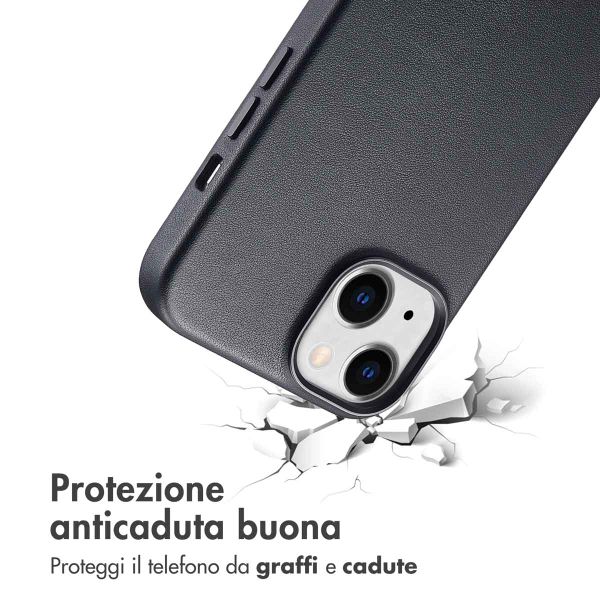 Accezz Cover in Pelle con MagSafe Apple iPhone 14 - Onyx Black