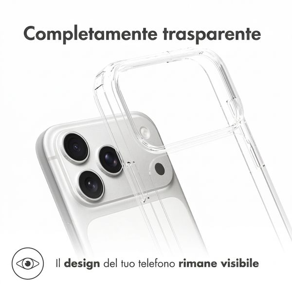 Accezz Cover Posteriore Xtreme ad Alta Protezione Apple iPhone 18 Pro Max / 17 Pro Max - Trasparente