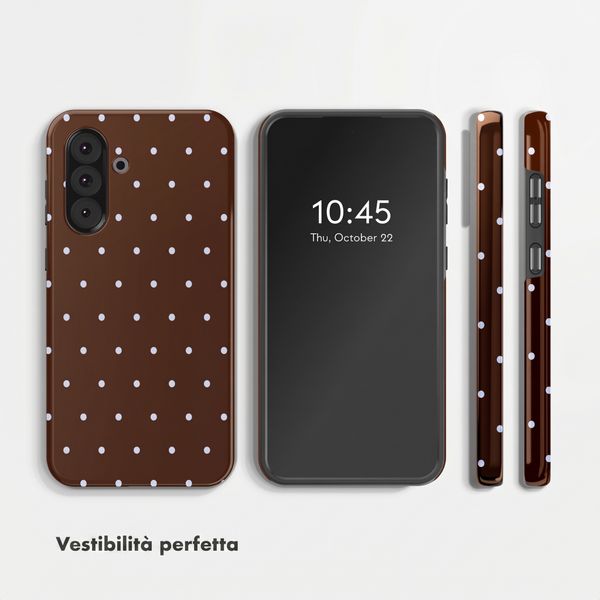 Selencia Cover Posteriore Vivid Samsung Galaxy A36 / A56 - Happy Dots Chocolate