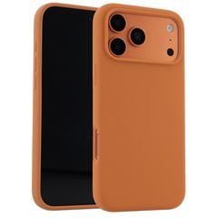 Accezz Cover in silicone liquido con MagSafe Apple iPhone 17 Pro - Arancio