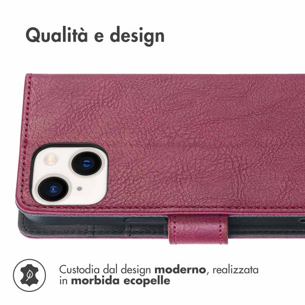 imoshion Cover a libro di Lusso Apple iPhone 15 - Bordeaux