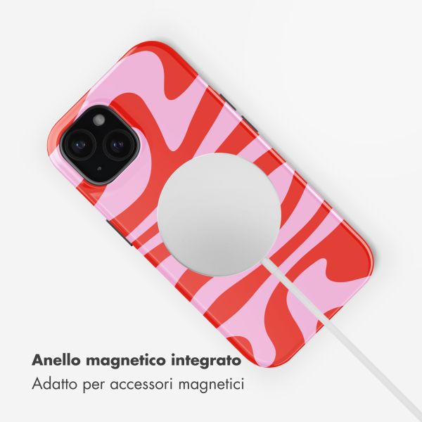 Selencia Cover posteriore Vivid con MagSafe Apple iPhone 15 - Dream Swirl Pink