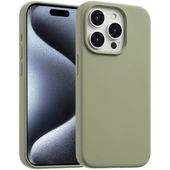 Accezz Cover in silicone liquido con MagSafe Apple iPhone 15 Pro - Cooper Green