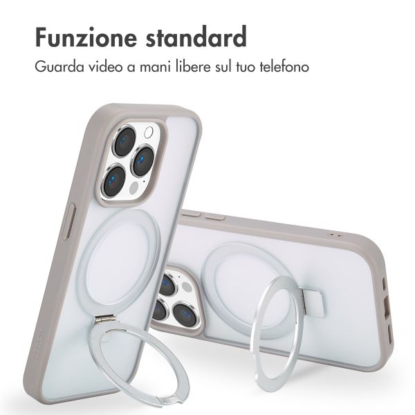 Accezz Cover con anello e supporto con MagSafe Apple iPhone 14 Pro - Grigio